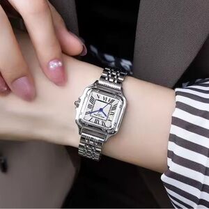 Panthere Classic Rectangle Stainless Steel Watch NEW 
Waterproof